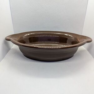 Fiestaware Post 86 retired color Chocolate small oval Casserole Baker beautiful